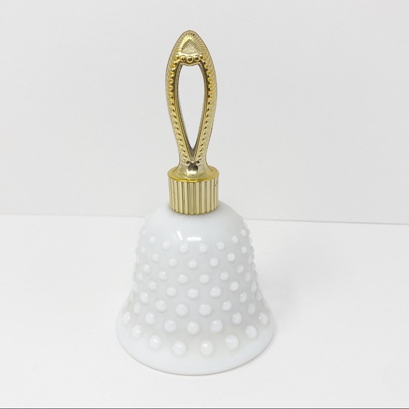 Vintage Avon Hobnail White Milk Glass Bell